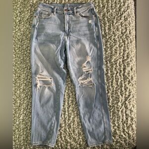 Arizona Jean Company High Rise Distressed Blue Jeans